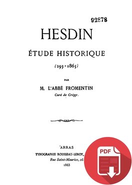 Hesdin, étude historique (293 - 1865) par M. l'Abbé Fromentin