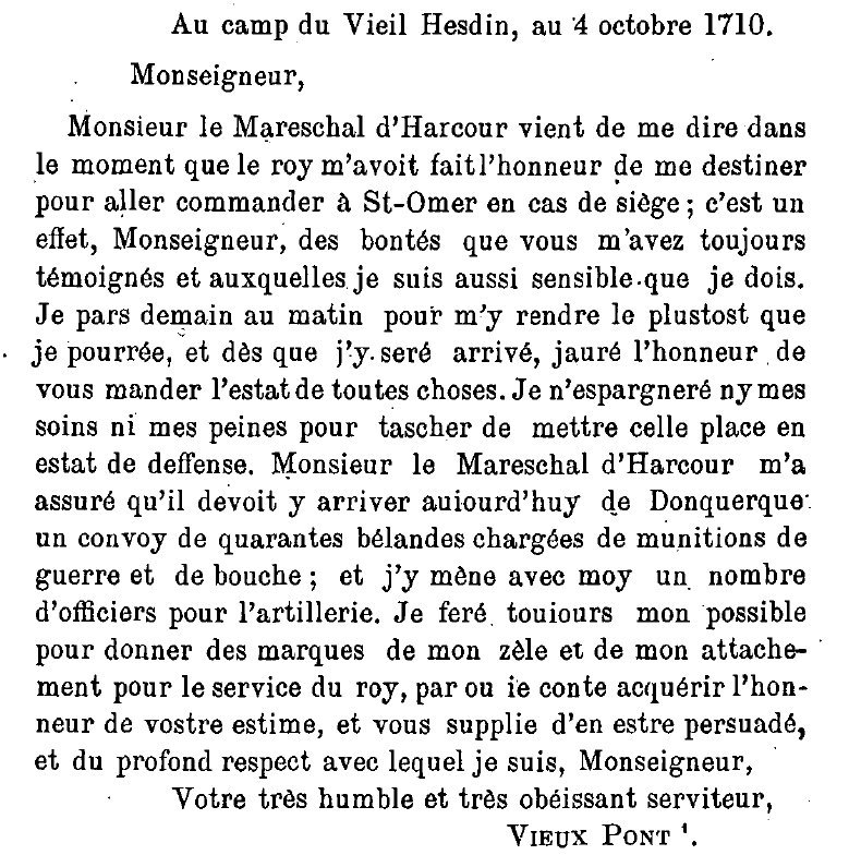 lettre 4 octobre 1710
